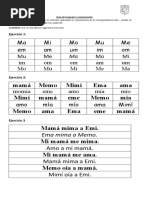 Actividades para la letra M en primer grado | PDF