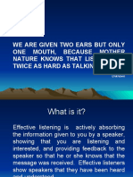 Effective Listening