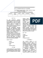 PDF Informe de Laboratorio Quimica Inorganica Ley de La Conservacion de La Materia