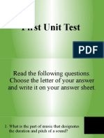First Unit Test Exam G5