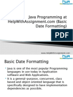 Java Programming (Basic Date Formatting)