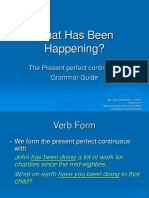 What Has Been Happening?: The Present Perfect Continuous Grammar Guide