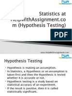 Statistics Hypothesis Testing