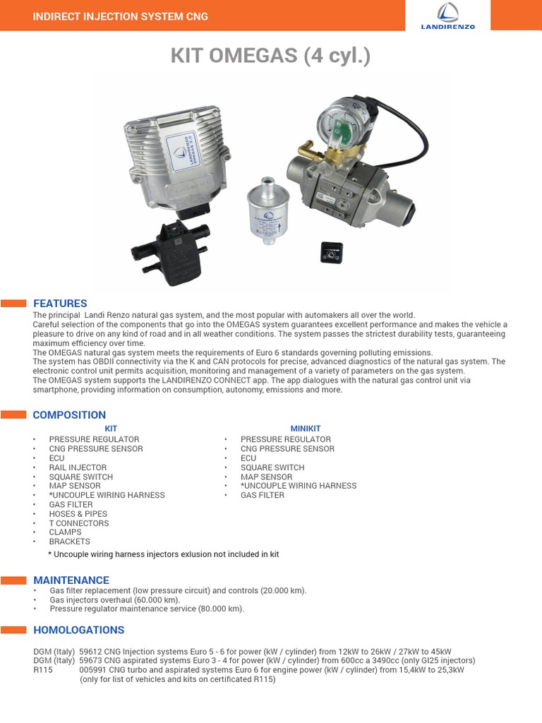 OMEGAS CNG System for Automakers | PDF | Fuel Injection | Engines