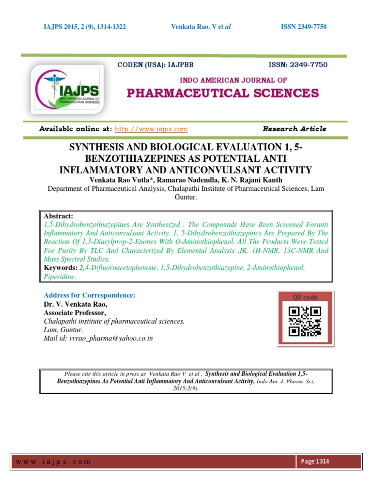 Synthesis and Biological Evaluation 1 5 PDF | PDF | Analysis Of ...