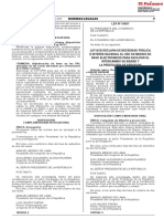 Ley Que Declara de Necesidad Publica e Interes Nacional El U Ley N 31057 1895502 3 PDF