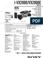SONY DCR-VX2000 Service Manual Level 2