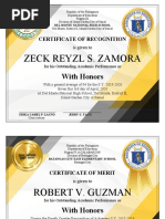 Award Certificates Templates by Sir Tristan Asisi