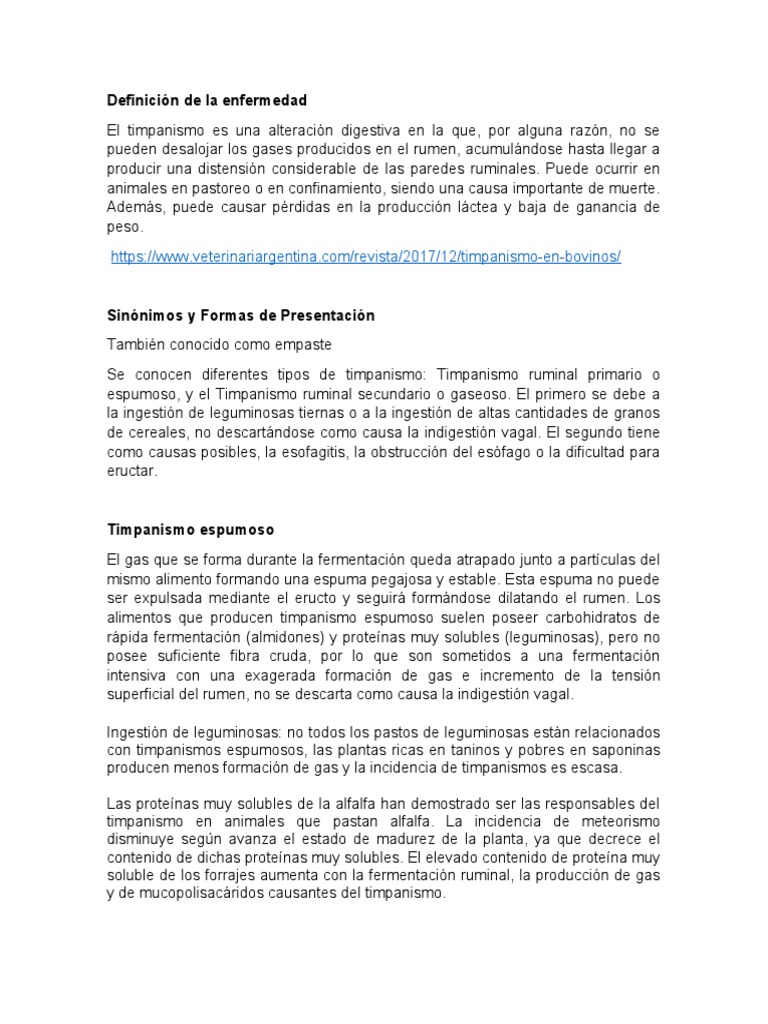 Timpanismo Nutricion PDF Bienestar Medicina