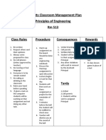 Comprehenive Classroom Management Plan