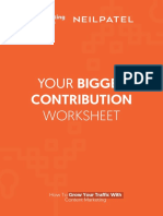 Your Bigger Contribution Worksheet: How To Grow Your Traffic With Content Marketing