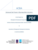 ACBA Advanced Certificate in Business Administration