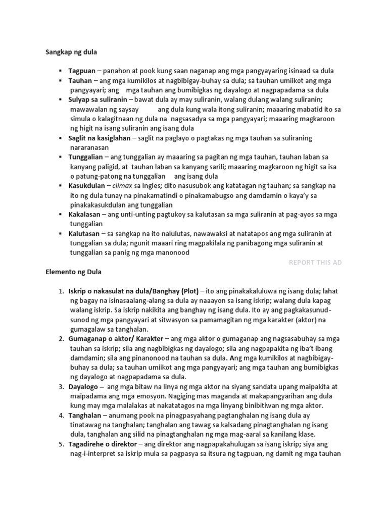 Dulang Filipino Lesson PDF | PDF
