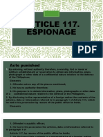 ARTICLE 117. Espionage