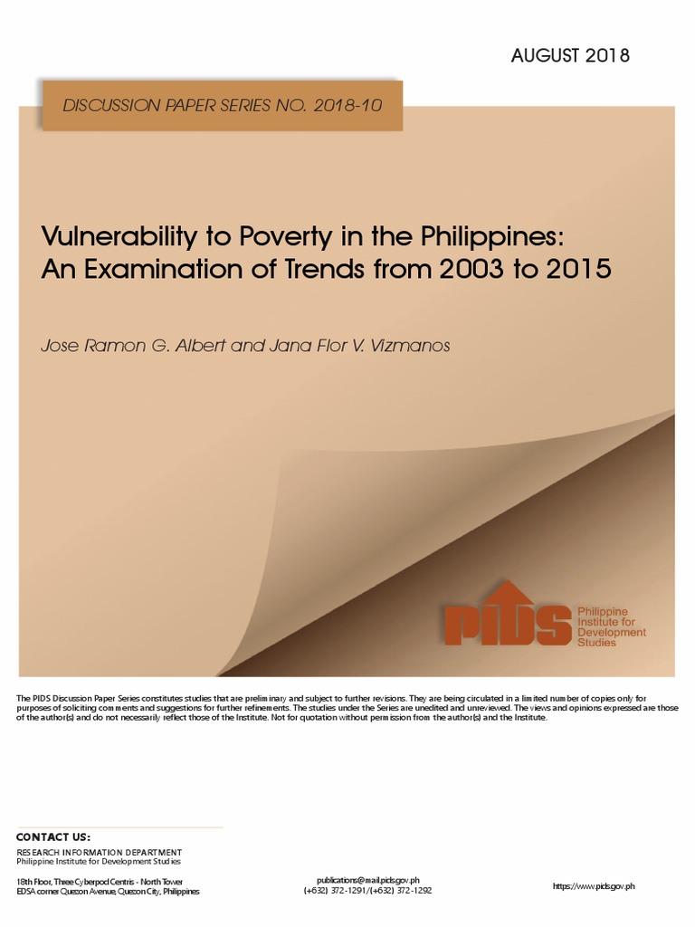 Poverty Vulnerability Trends in the Philippines | PDF | Poverty ...