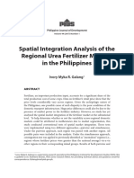 Spatial Integration Analysis of The Regional Urea Fertilizer Markets in The Philippines