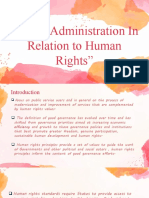 Public Administration in Relation To Human Rights