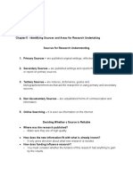 Chapter 5 Sources For Research Understanding