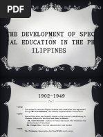 The Development of Spec Ial Education in The PH Ilippines