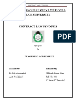 Dr. Ram Manohar Lohiya National Law University: Wagering Agreement