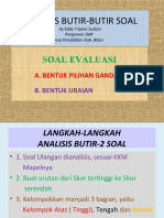 Analisis Butir-Butir Soal