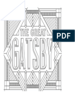 Coloring Adult The Great Gatsby