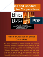 Ethics and Conduct Policy For Cooperatives: By: Jo B. Bitonio, DPA