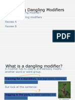 Correcting Dangling Modifiers: What Is A Dangling Modifier? How To Fix Dangling Modifiers Review A Review B