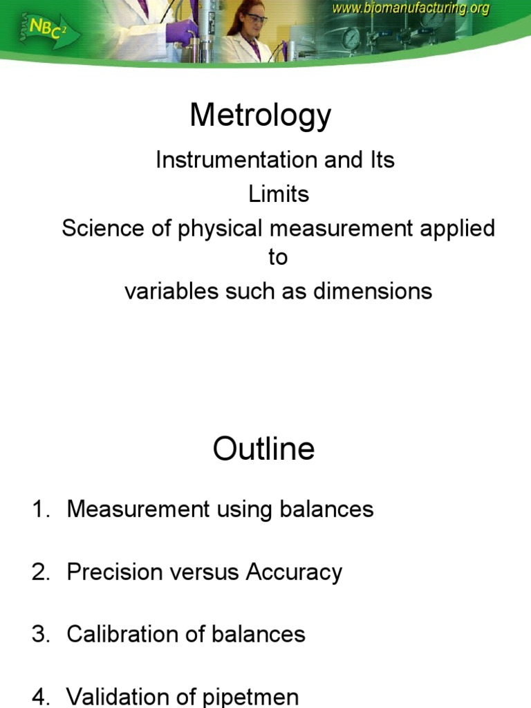 Metrology Instrumentation and Its Limits Science of Physical