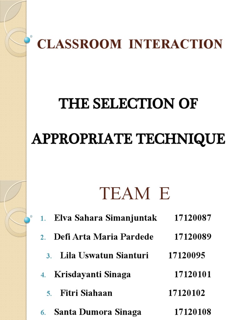 Classroom Interaction Team e | PDF | Second Language Acquisition | Textbook