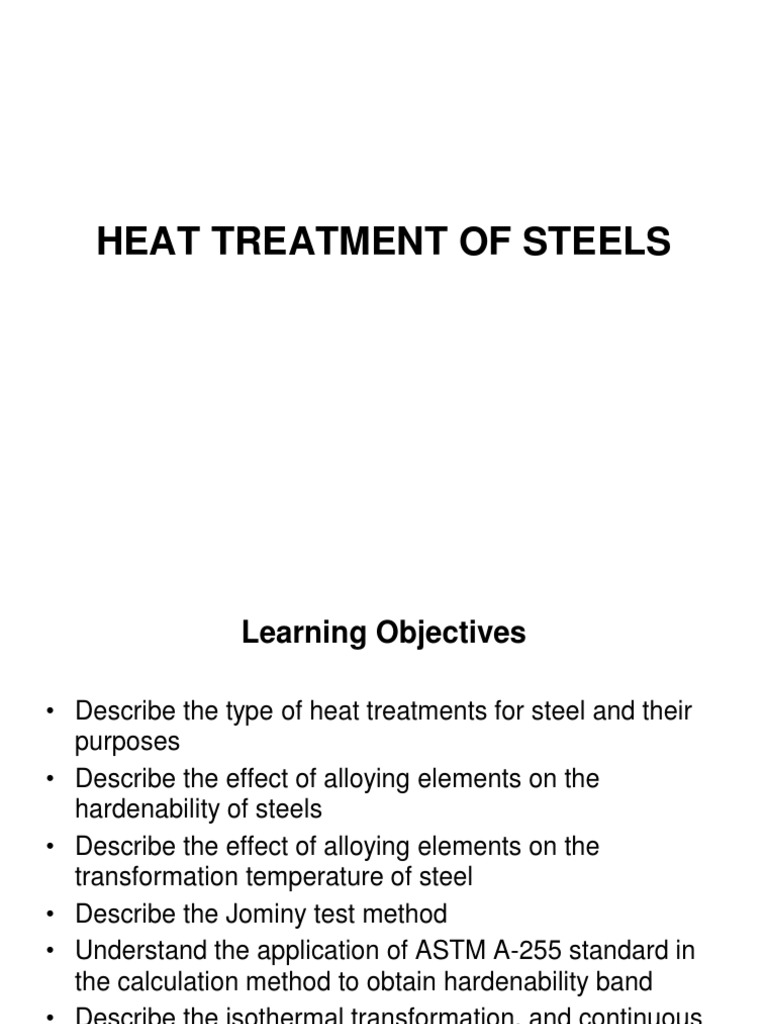 Heat Treatment Processes for Steels | PDF | Heat Treating | Annealing ...