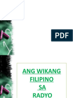 Wikang Filipino Sa Radyo