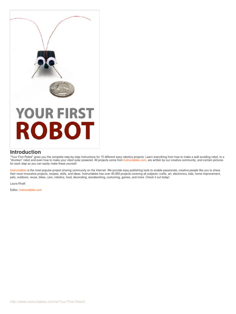 Your First Robot - Instructables PDF | PDF | Electronic Engineering ...