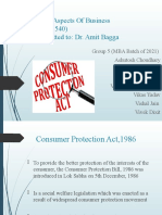 Consumer Protection Act and Competition Act - Group 5 (MBA 2021)