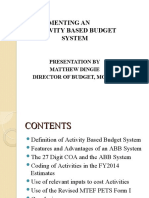 Activity Based Budget Presentation-November 2016-1