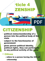 Citizenship Under the 1987 Constitution | PDF
