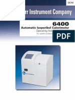 Automatic Isoperibol Calorimeter: Operating Instruction Manual