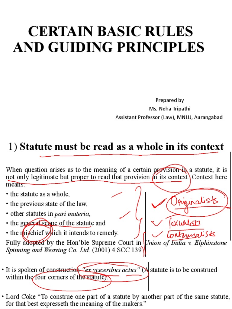 CERTAIN BASIC RULES AND GUIDING PRINCIPLES Lecture III PDF Plain