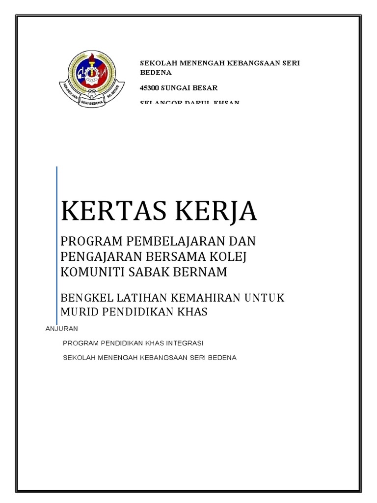 Kertas Kerja Kolej Komuniti Pdf