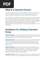 What Is A Narrative Essay?