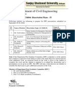 Department of Civil Engineering: CEM604: Dissertation Phase - IV