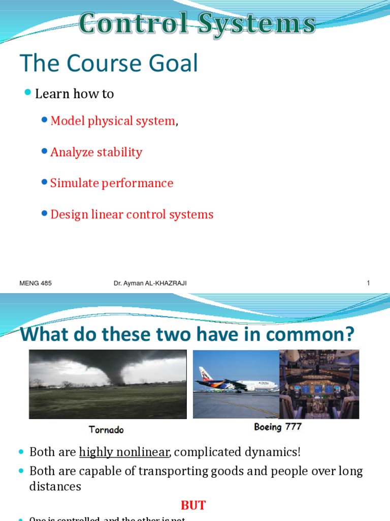 01 Introduction To CS | PDF | Control Theory | Control System