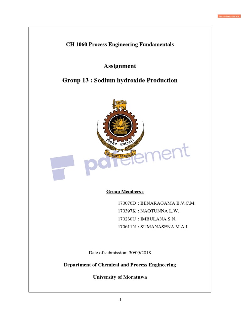 Sodium Hydroxide Production Overview | PDF | Sodium Hydroxide | Salt