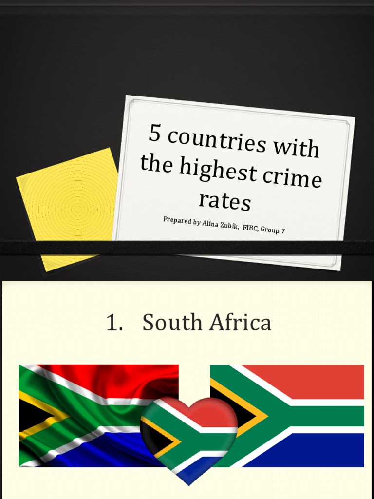 5 Countries With The Highest Crime Rates PDF Murder Kidnapping