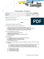Teste - F10 - Determinismo e Livre-Arb+¡trio e A Dimens+úo Pessoal e Social Da +®tica