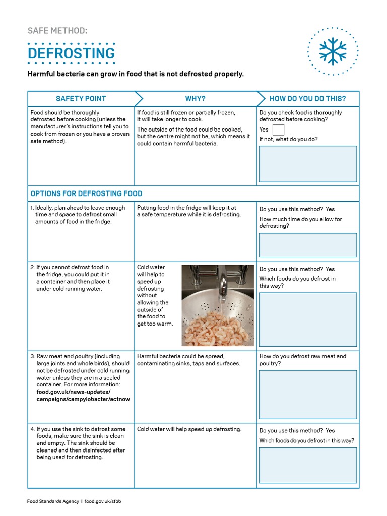 The Safe Defrosting Method A Guide to Preventing Bacterial Growth in