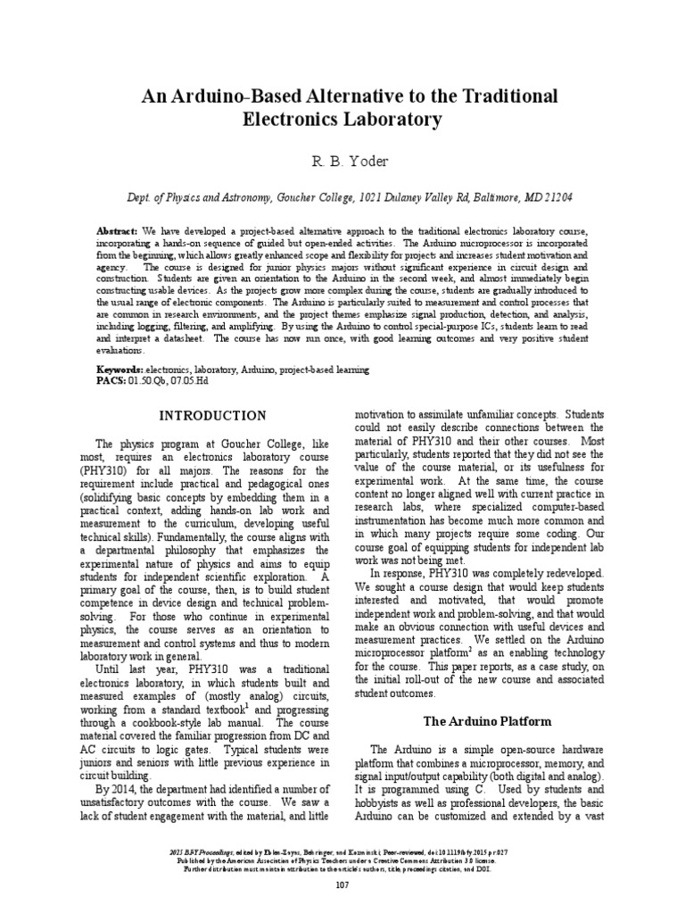 Arduino Research Paper | PDF | Amplifier | Electrical Network