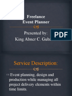 Freelance Event Planner: Presented By: King Abner C. Gubatan