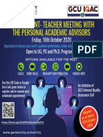 Online Parent-Teacher Meeting With The Personal Academic Advisors