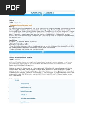 TRAVEL ITINERARY